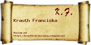 Krauth Franciska névjegykártya